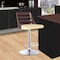 Armen Living Storm Barstool in Chrome finish with Walnut wood and Cream Faux Leather LCSTBAWACR - alternate 2